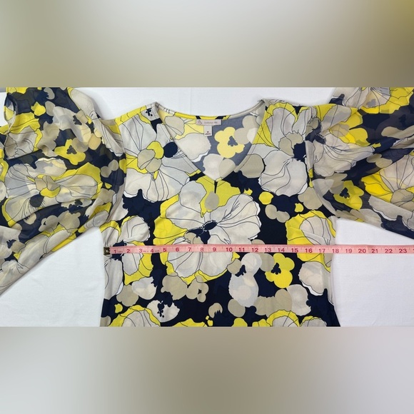 Dress Barn Floral Dress Bell Sleeves Size Medium - Picture 8 of 9